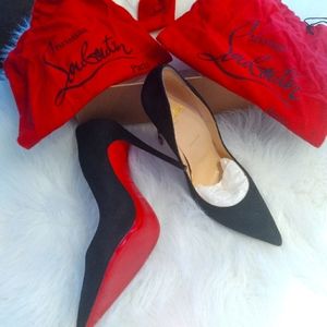 Black (So Kate) Christian Louboutin "Red Bottom" Shoes - Size 38 - Height: 4"